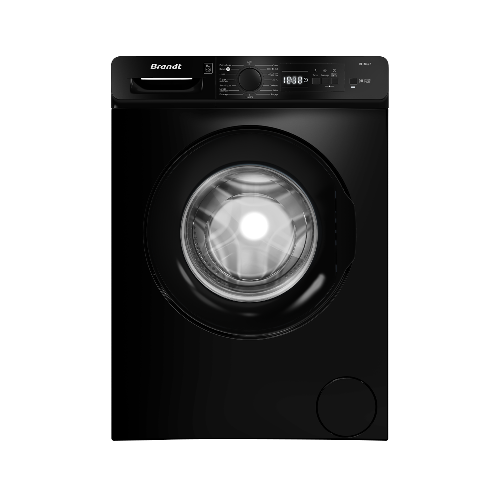 Machine à Laver Automatique BRANDT 8Kg 1400tr NOIR