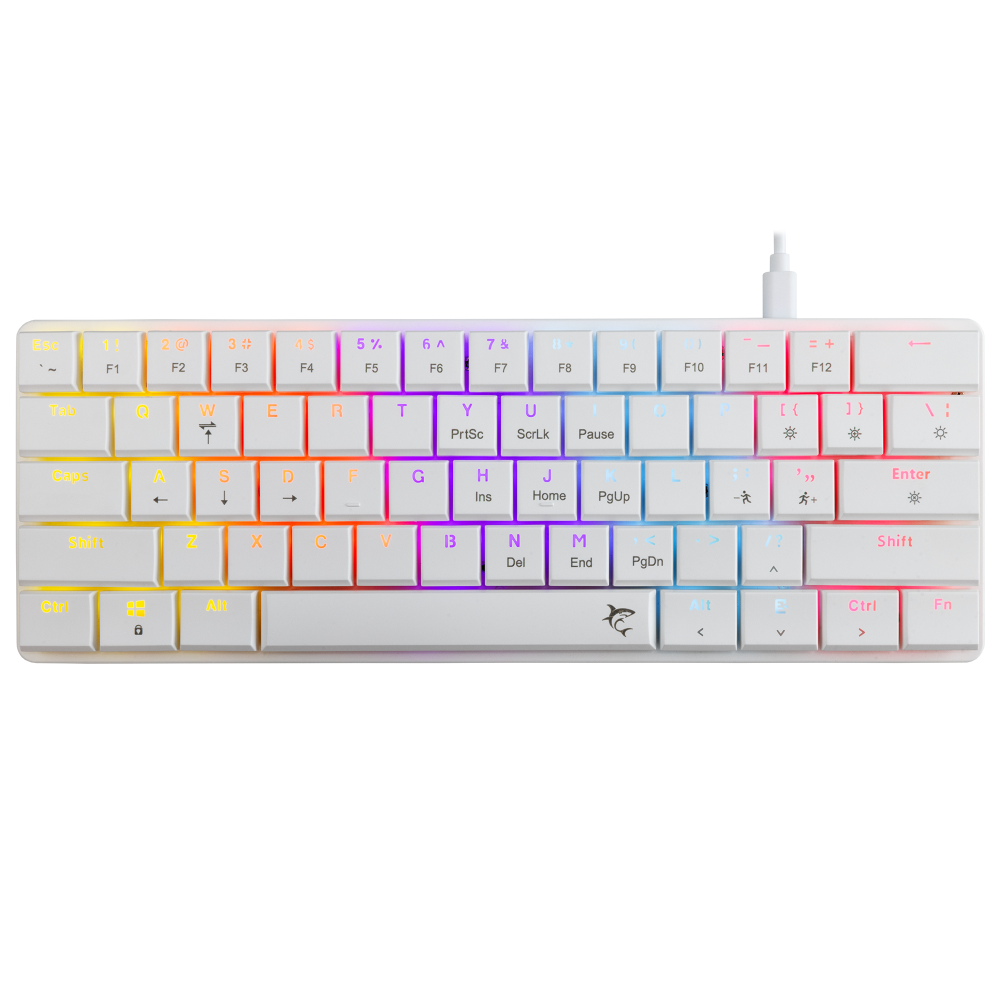 White Shark KEYBAORD GK-006211 NAGAMAKI White-Mechanical-RED.SW