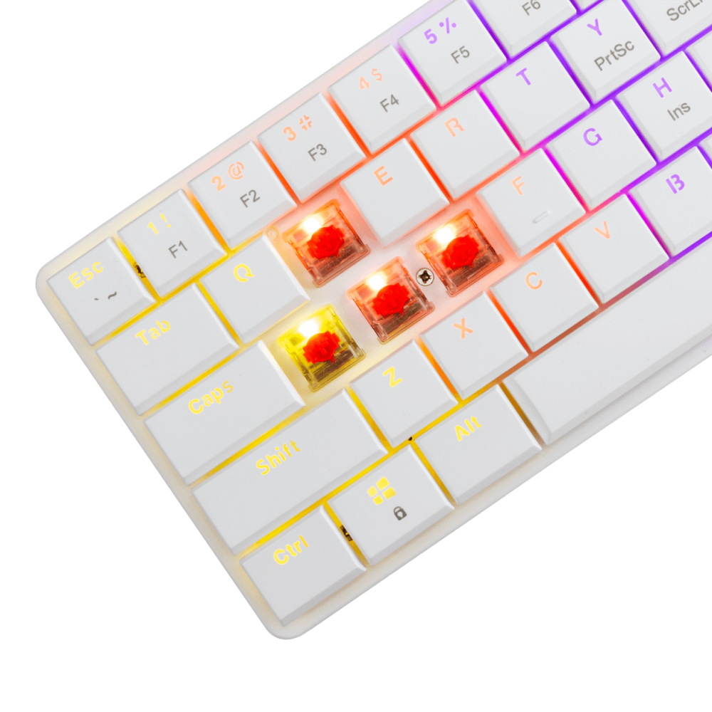 White Shark KEYBAORD GK-006211 NAGAMAKI White-Mechanical-RED.SW