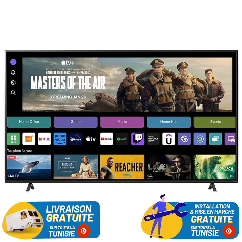 Téléviseur LG 75" NanoCell SMART 4k UHD / 75NANO80T6A