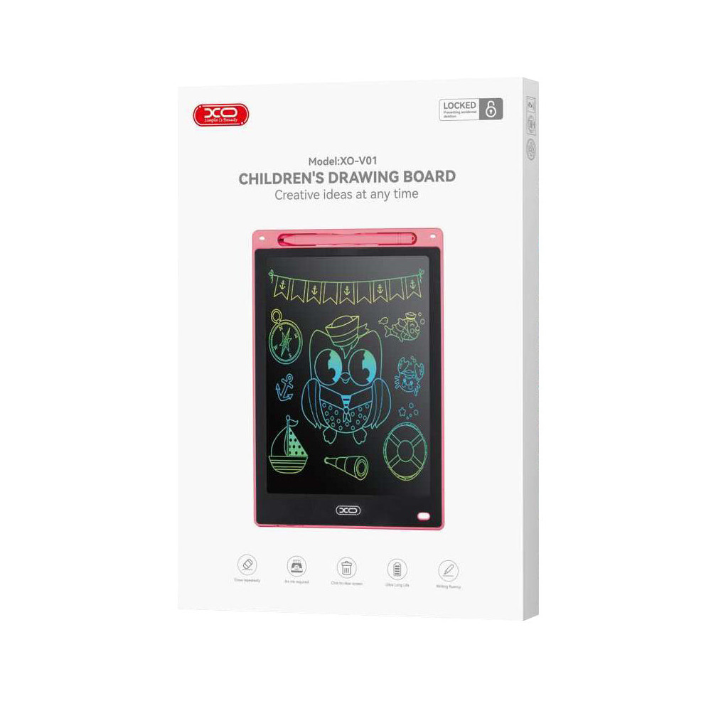 Tablette d'écriture XO LCD V01 10'' rose