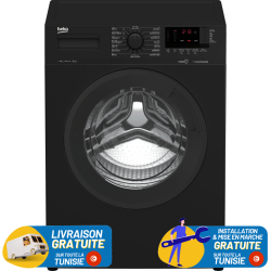 LAVE LINGE BEKO 7KG 1000trs INVERTER / Noir / WUE7612XWW