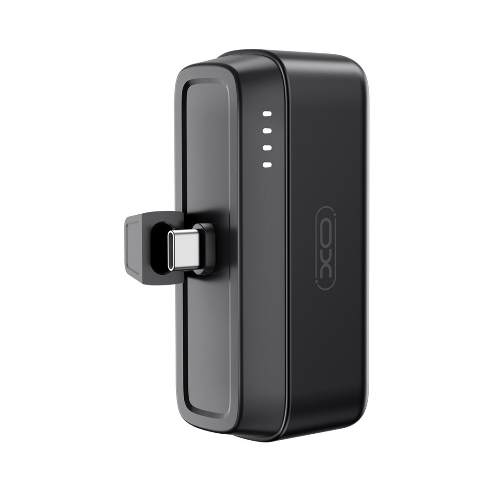 Powerbank mini XO PR244 20W 5000 mAh avec connecteur USB-C noir