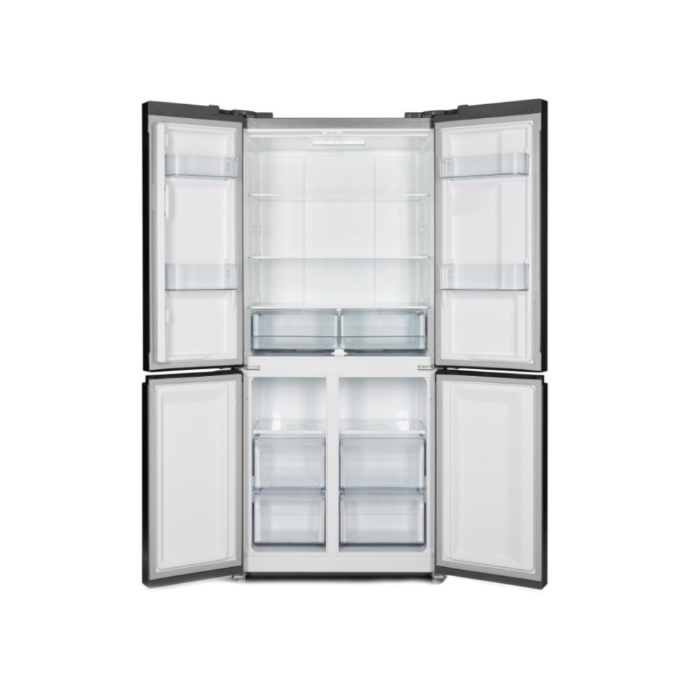 Réfrigérateur Hyundai 417 Litres Pose Libre / NoFrost / verre noir / HYN-84RF4DBG-01
