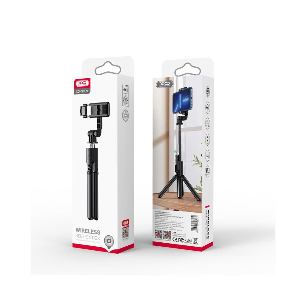 Perche à selfie XO trépied Bluetooth SS09 noir 64cm