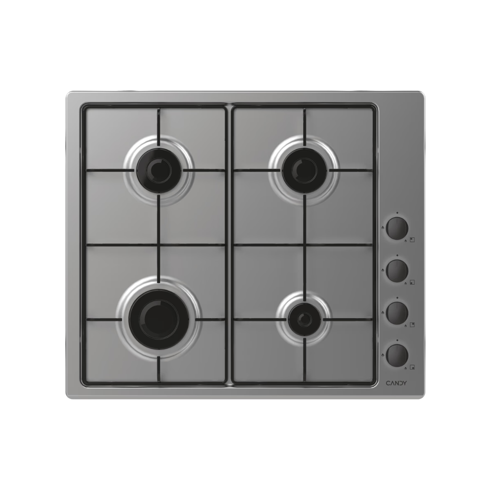Plaque de Cuisson Encastrable CANDY 4 Feux 60 cm / Inox / CHW6LBX-4U2