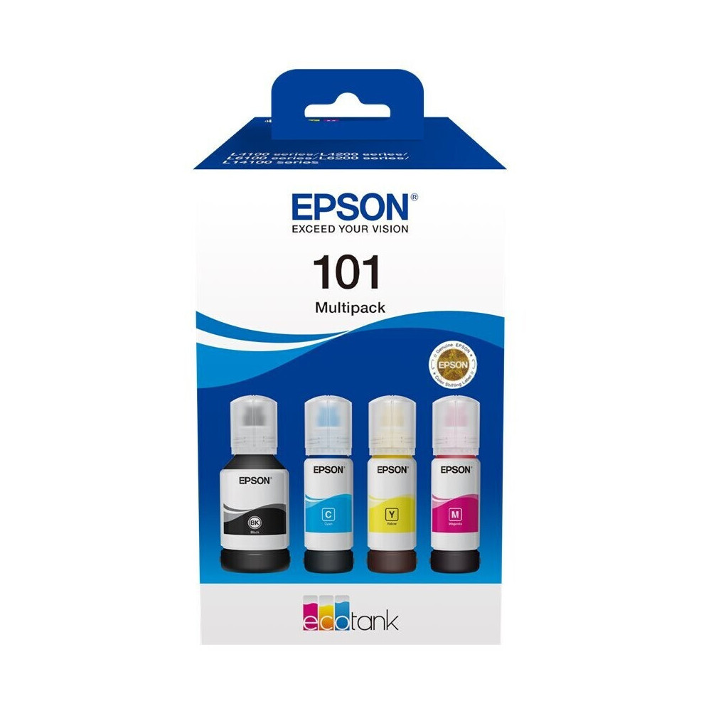 Pack de 4 Bouteille D’encre EPSON EcoTank Multipack 101 / Couleurs