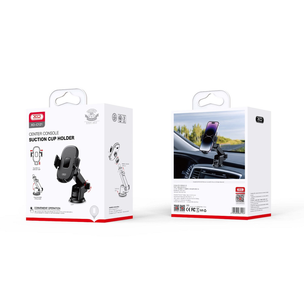 Support voiture XO C121 noir avec ventouse