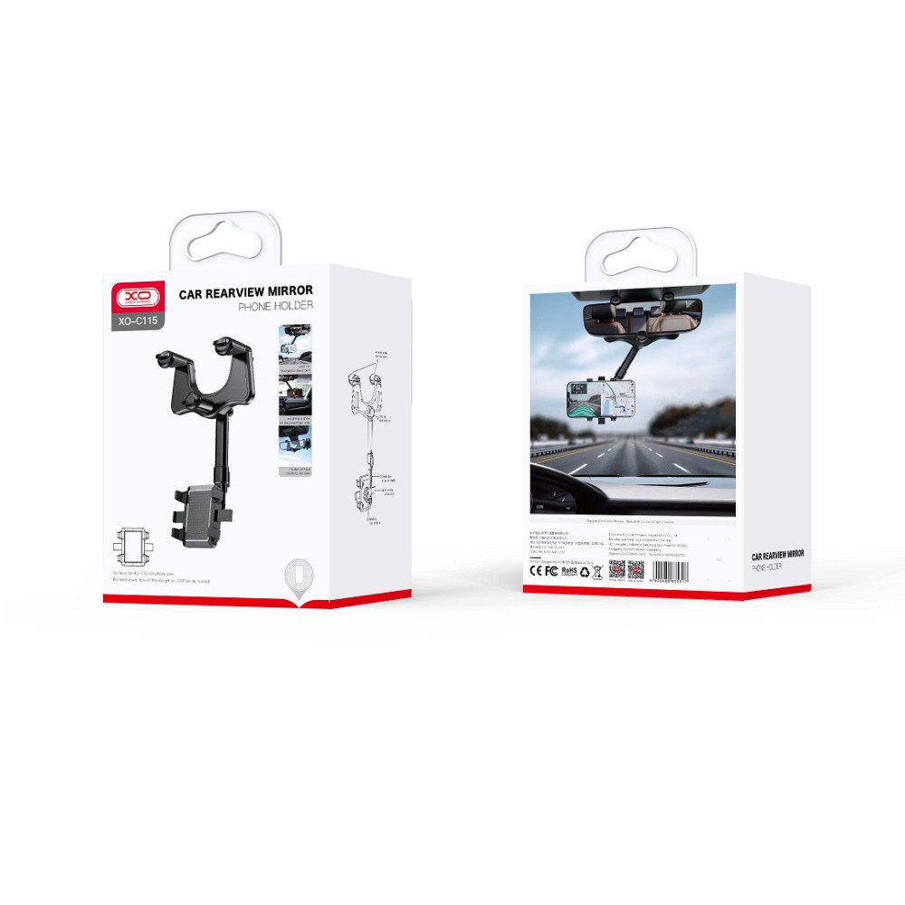 Support voiture XO C115 noir pour rétroviseur