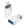Adaptateur XO NB256A OTG USB - Lightning blanc