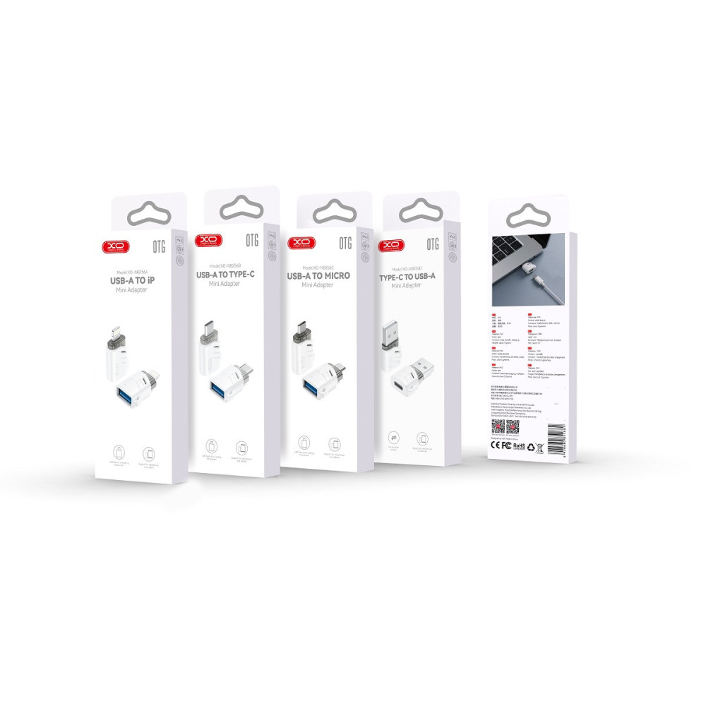 Adaptateur XO NB256B OTG USB - USB-C blanc