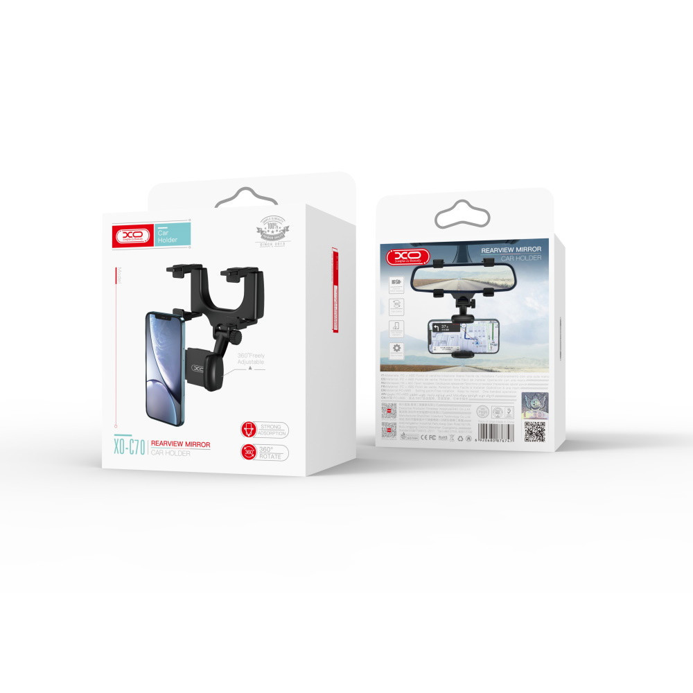 Support voiture XO C70 noir pour rétroviseur