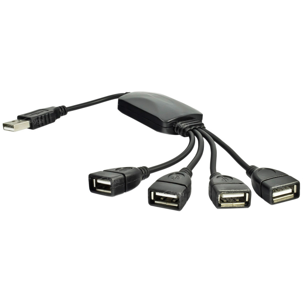 Akyga Hub USB AK-AD-13 2.0 4 ports noir 15cm