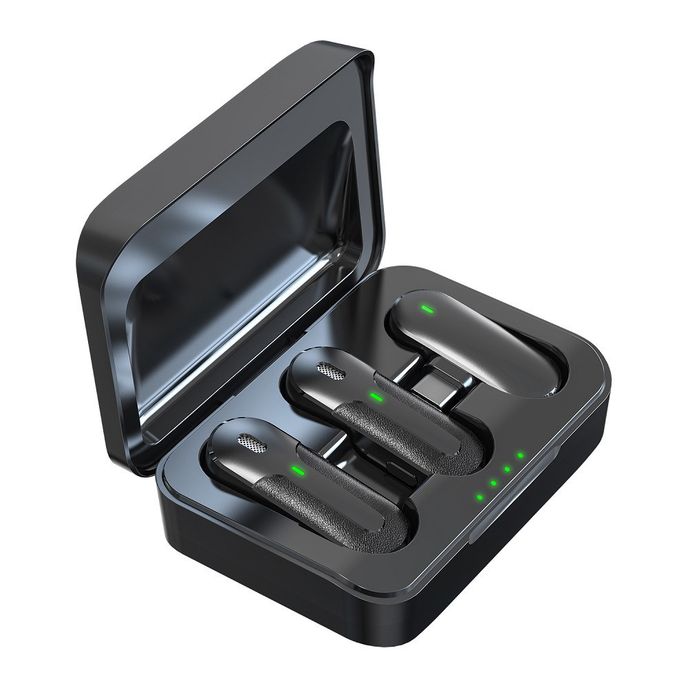 Microphone Devia pour smartphone Kintone USB-C sans fil 2en1 noir