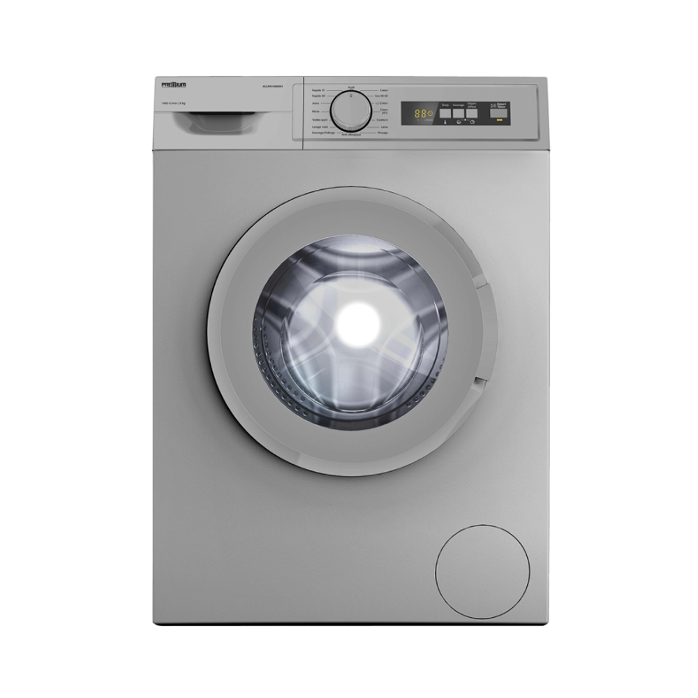 LAVE LINGE PREMIUM POSE LIBRE 8KG 1000 tr / SILVER / ALLP81000-S01