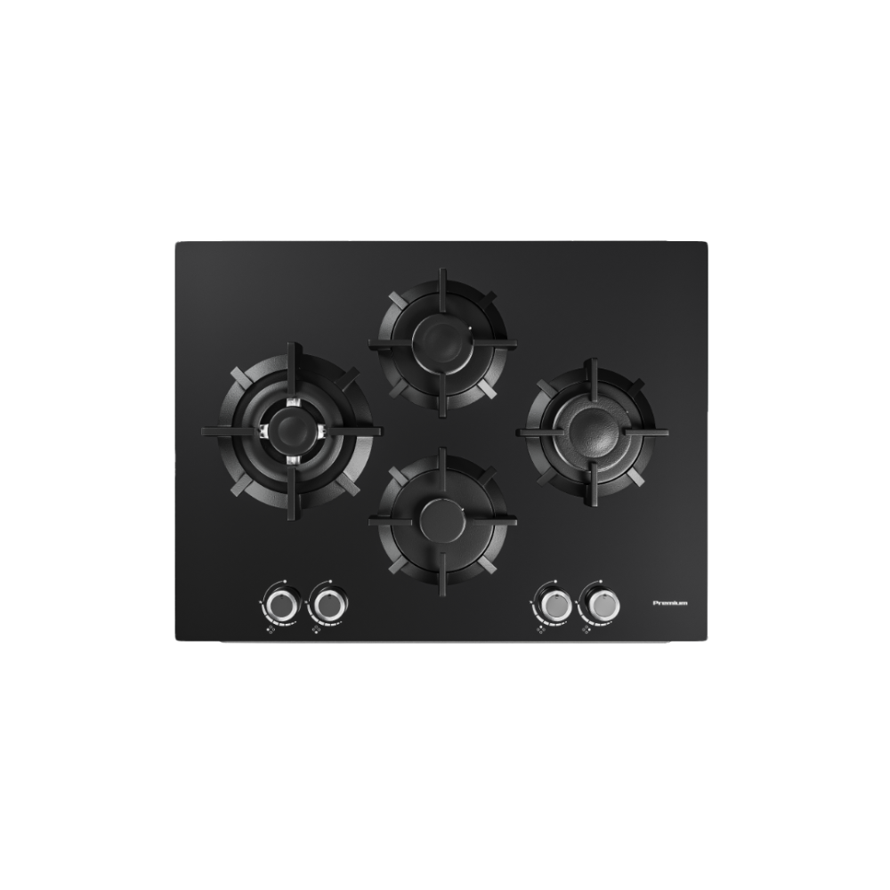 Plaque à Gaz PREMIUM 4 feux 70 cm / Noir / AP741.BS01