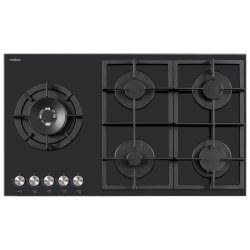 PLAQUE A GAZ PREMIUM 5 FEUX 90 CM  / Noir / AP951-BS03