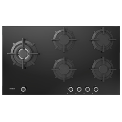 PLAQUE A GAZ PREMIUM NOIR 5 FEUX 90 CM  / Noir / AP952-BS02