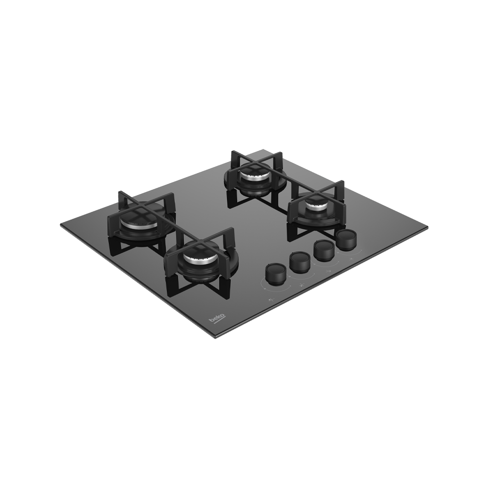 Plaque de Cuisson Encastrable BEKO / 4 Feux / Noir / HILG64225SB