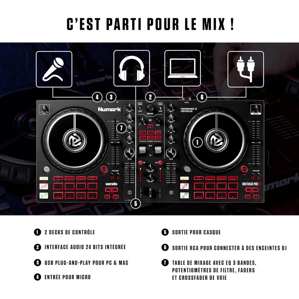 Contrôleur DJ Mixtrack Pro FX