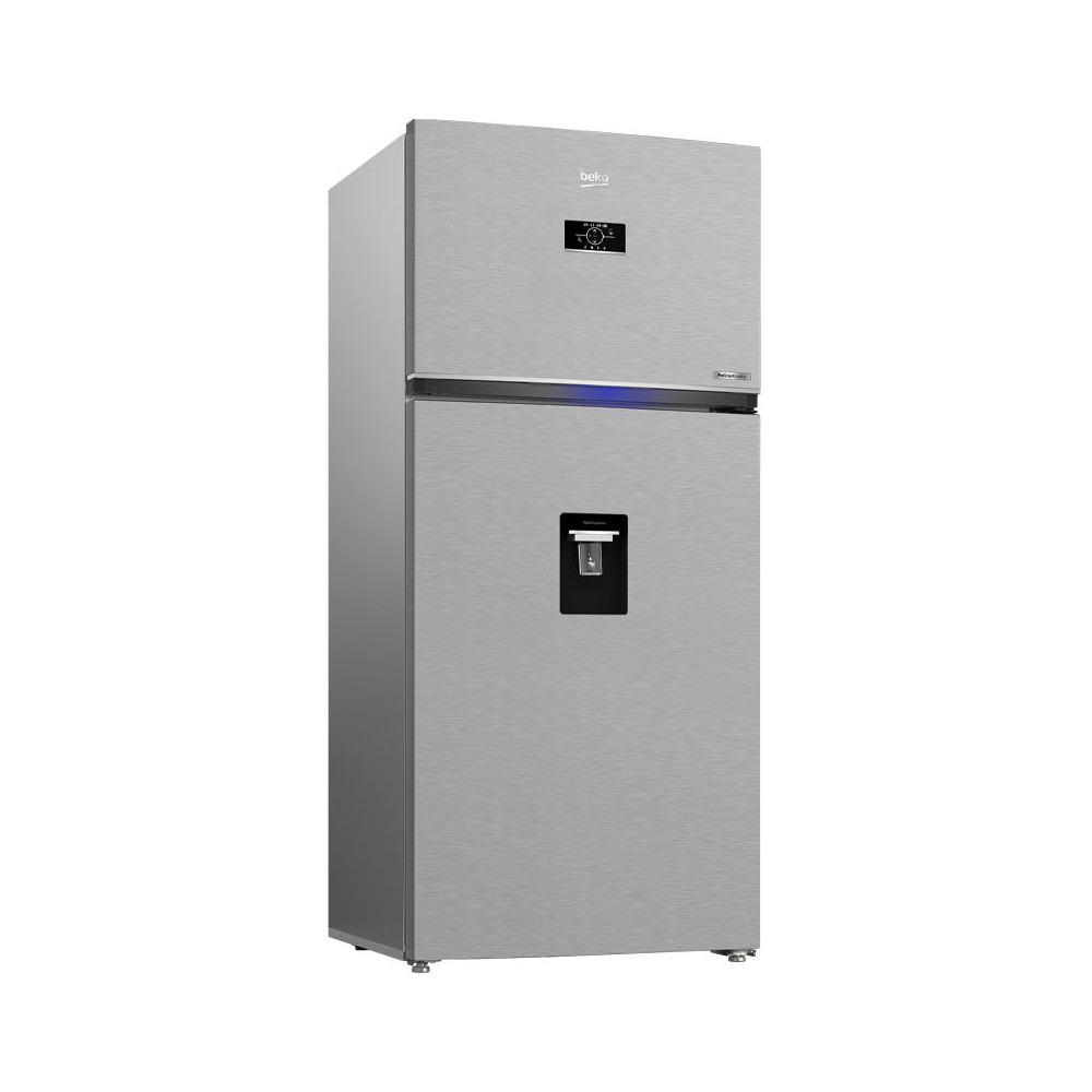 Réfrigérateur BEKO No Frost INVERTER Double Portes / 650 Litres / Silver avec Afficheur et Distributeur