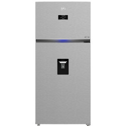 Réfrigérateur BEKO No Frost INVERTER Double Portes / 650 Litres / Silver avec Afficheur et Distributeur + 200DT Bon de Réduction