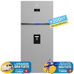 Réfrigérateur BEKO 650 Litres No Frost / Silver / RDNE700E40DZXP + 200DT Bon de Réduction