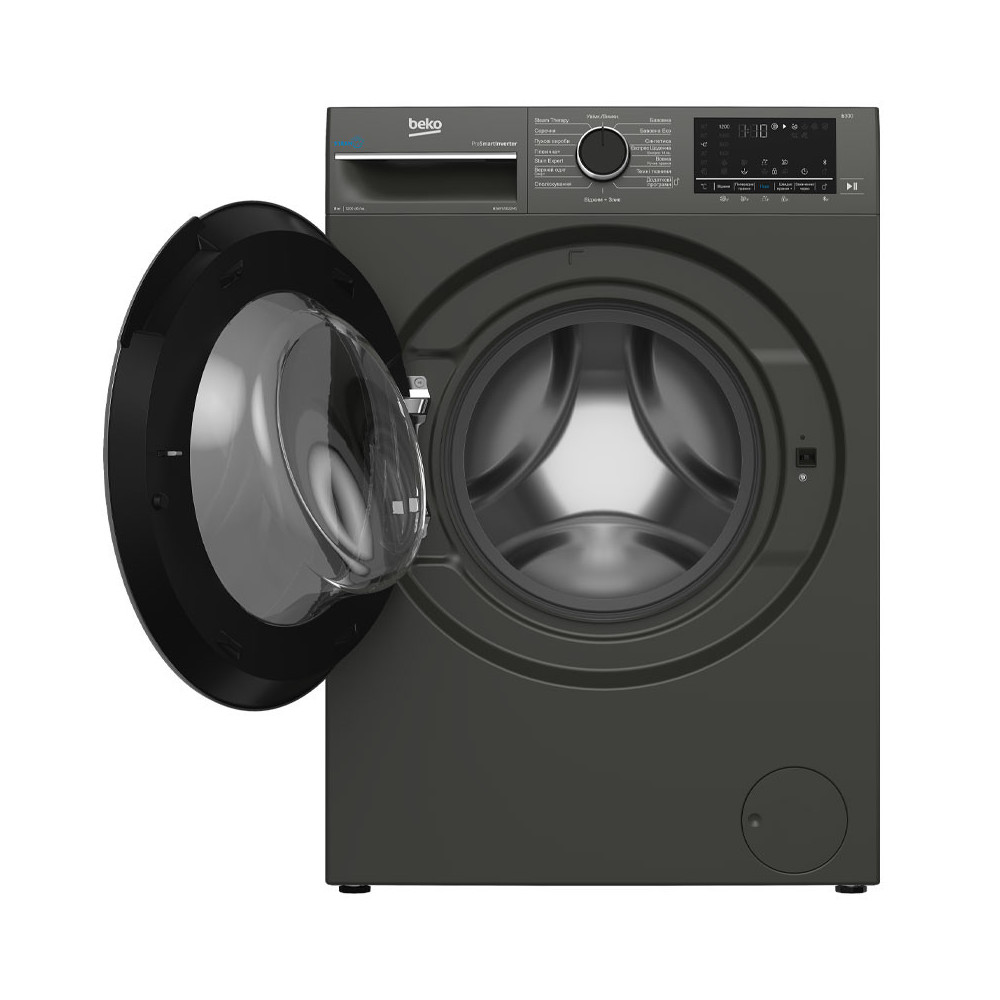Machine a laver Beko 8kg 1200tr à vapeur INVERTER / Noir et Gris / B3WFU5822MG + 100DT Bon de Réduction