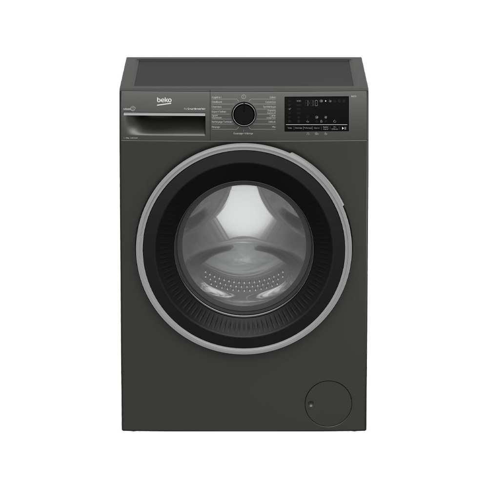 Machine a laver Beko 8kg 1200T à Vapeur INVERTER Gris / B3WFU4822MG / + 100DT Bon de Réduction