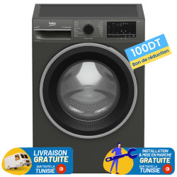 Machine a laver Beko 8kg 1200T à Vapeur INVERTER Gris / B3WFU4822MG / + 100DT Bon de Réduction