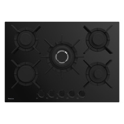 Plaque De Cuisson Focus 5 Feux 70Cm / Noir Avec thermocouple