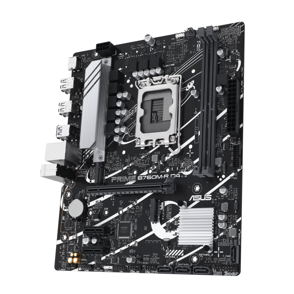 Carte mère ASUS PRIME B760M-R D4 / micro-ATX / DDR4