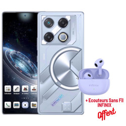 Smartphone Infinix GT 20 Pro 5G / 12 Go / 256 Go / Silver + Ecouteurs Sans Fil  INFINIX Gratuit