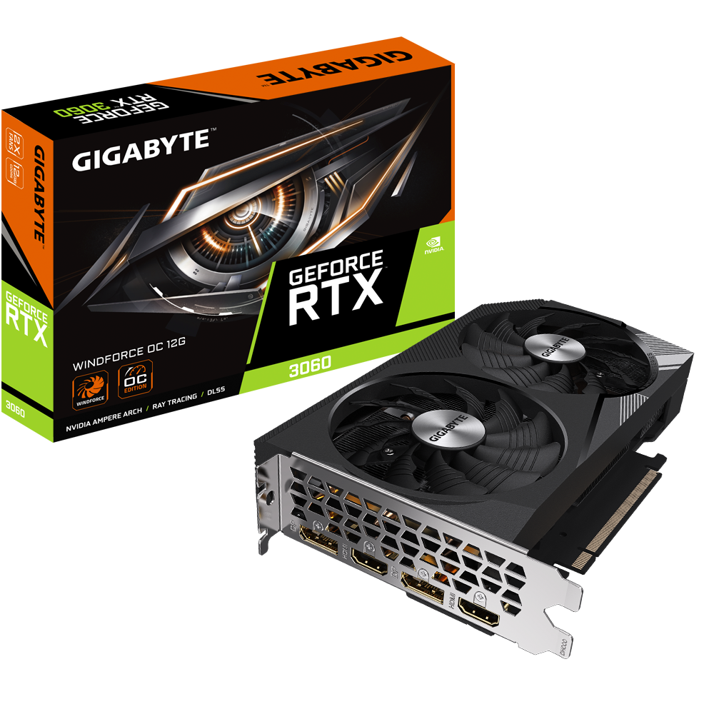 Carte graphique Gigabyte GeForce RTX 3060 WINDFORCE OC / 12 Go GDDR6