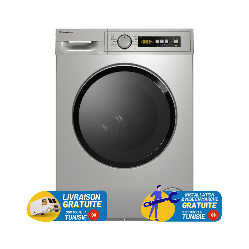 LAVE LINGE PREMIUM POSE LIBRE 8KG 1400 TR / SILVER /ALLP81400-S02