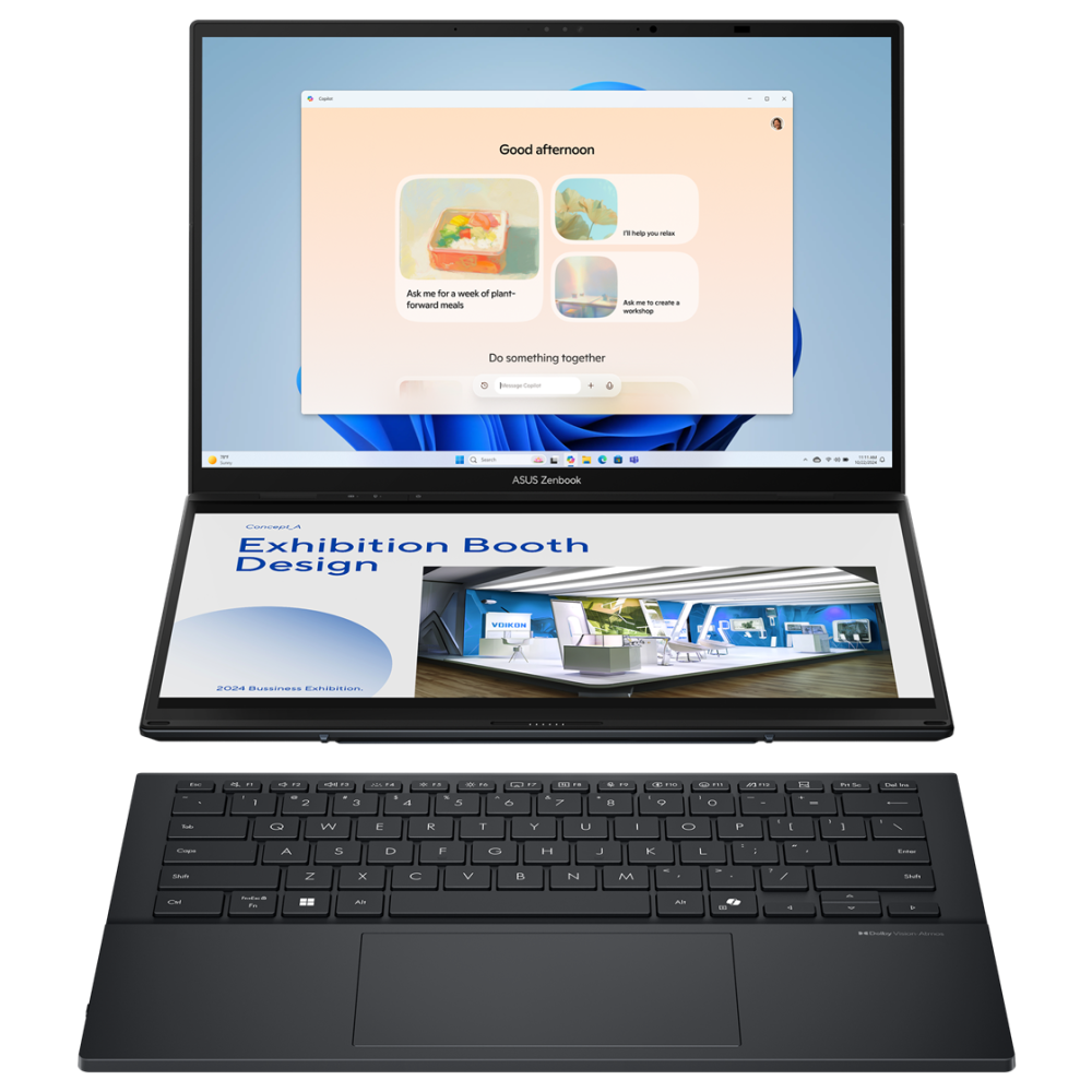 Pc Portable ASUS Zenbook Duo UX8406CA / Ultra 9 285H / 32 Go / 1 To SSD / Windows 11 / Gris Avec Sac Asus