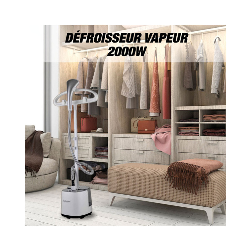 Défroisseur TECHWOOD Vapeur Vertical / 2000W / Blanc / TDV-2006