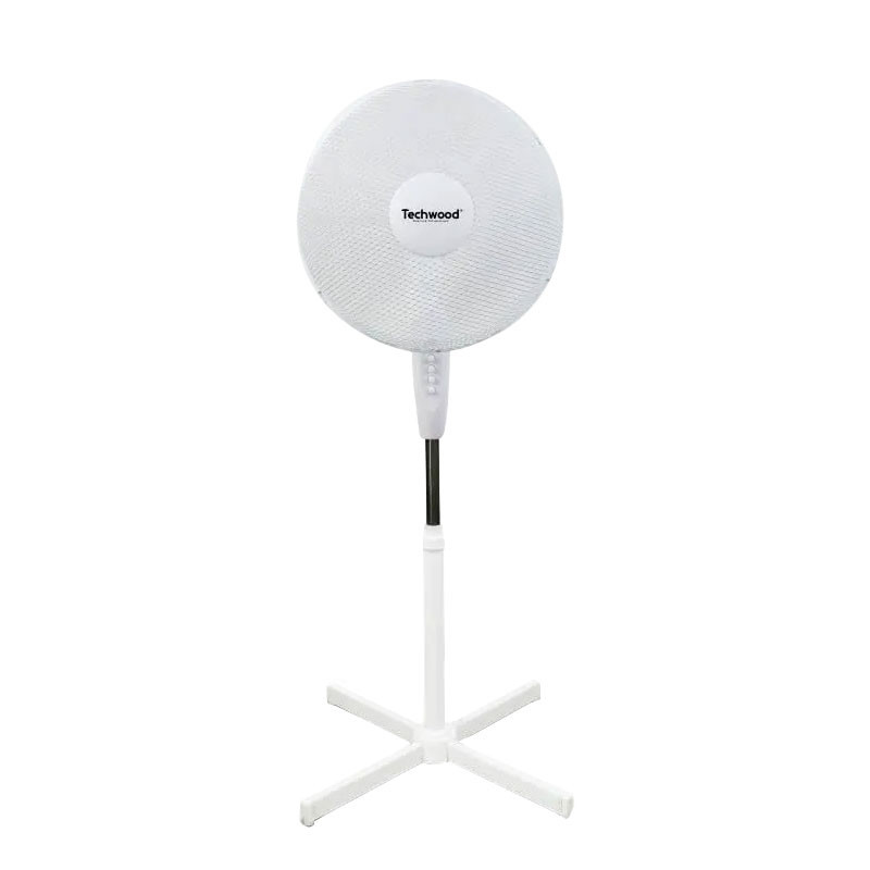 VENTILATEUR SUR PIED TECHWOOD 45W / Blanc / TVE-433