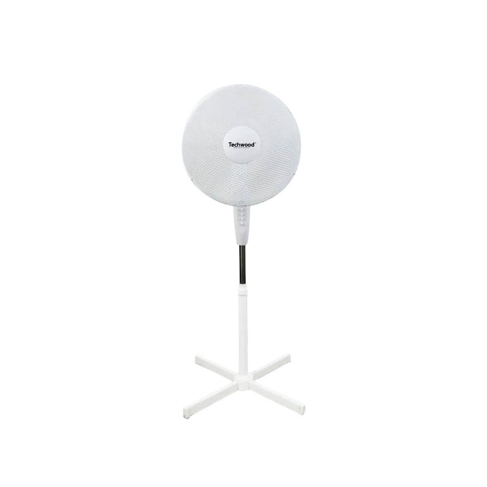 VENTILATEUR SUR PIED TECHWOOD 45W / Blanc / TVE-433