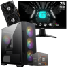 Setup Gamer Special Pc de Bureau Gaming / Ryzen 5 8400F / RTX 3060 12G / 16 Go DDR5 Avec Écran MSI 24.5" Full HD IPS 180 Hz