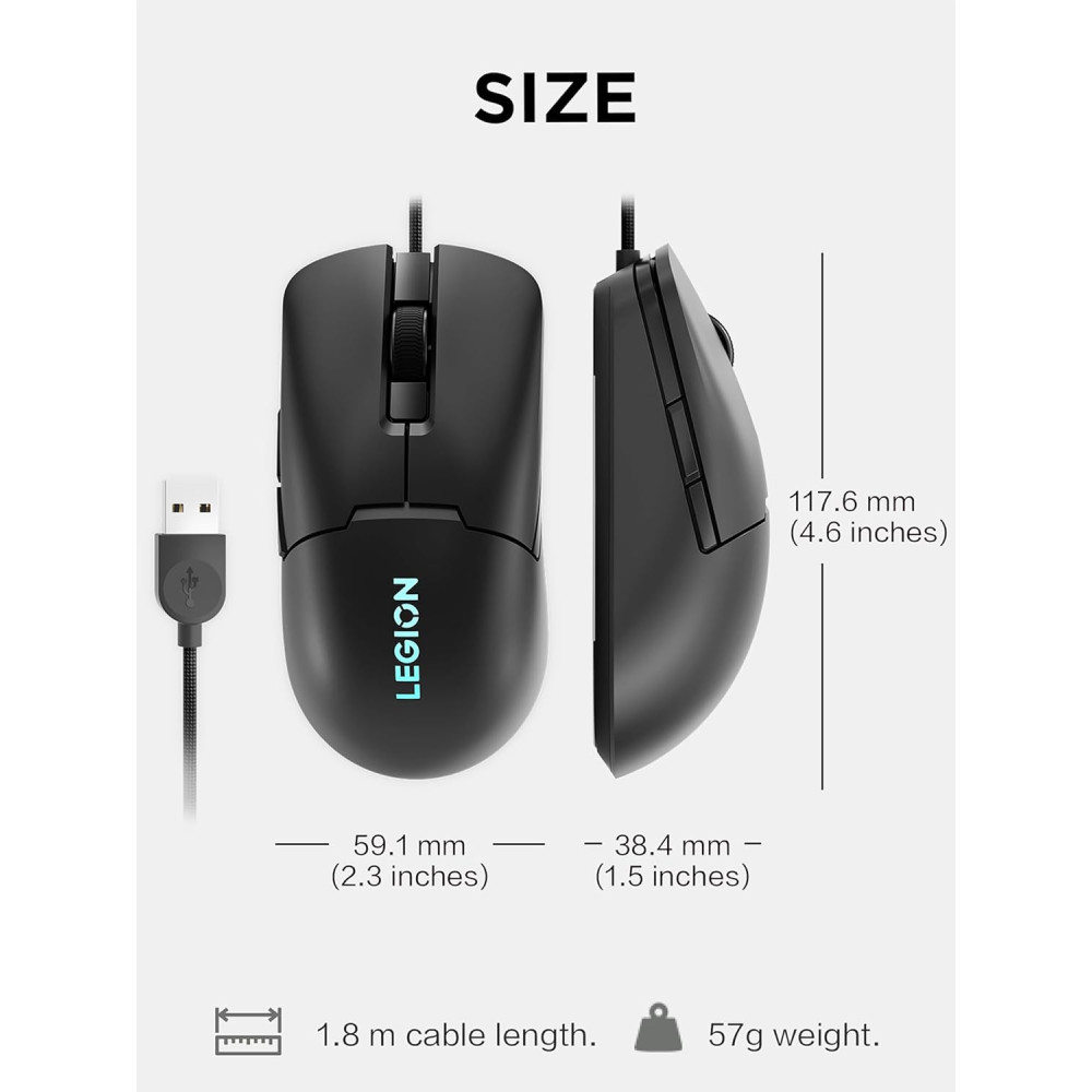SOURIS Lenovo Legion M300s RGB Gaming Mouse (Black)