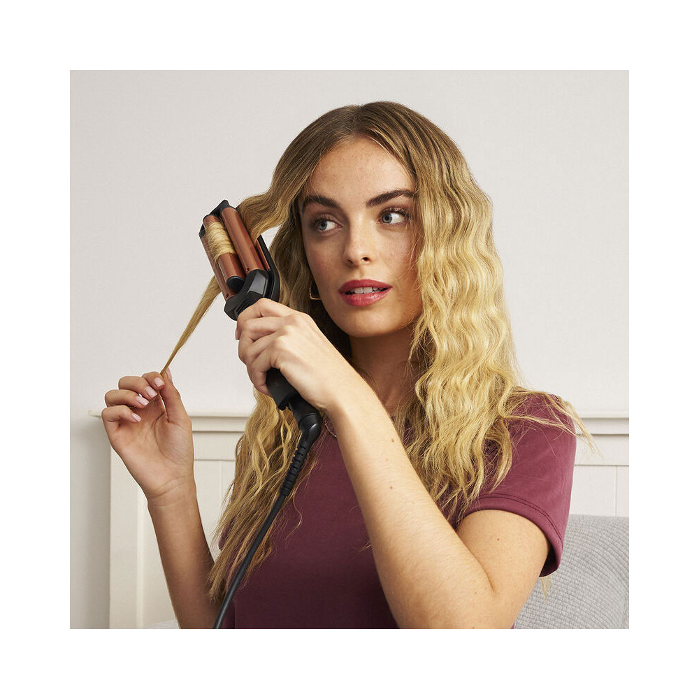 Fer à Boucler BABYLISS DEEP Waves Noir et Gold / W2447E