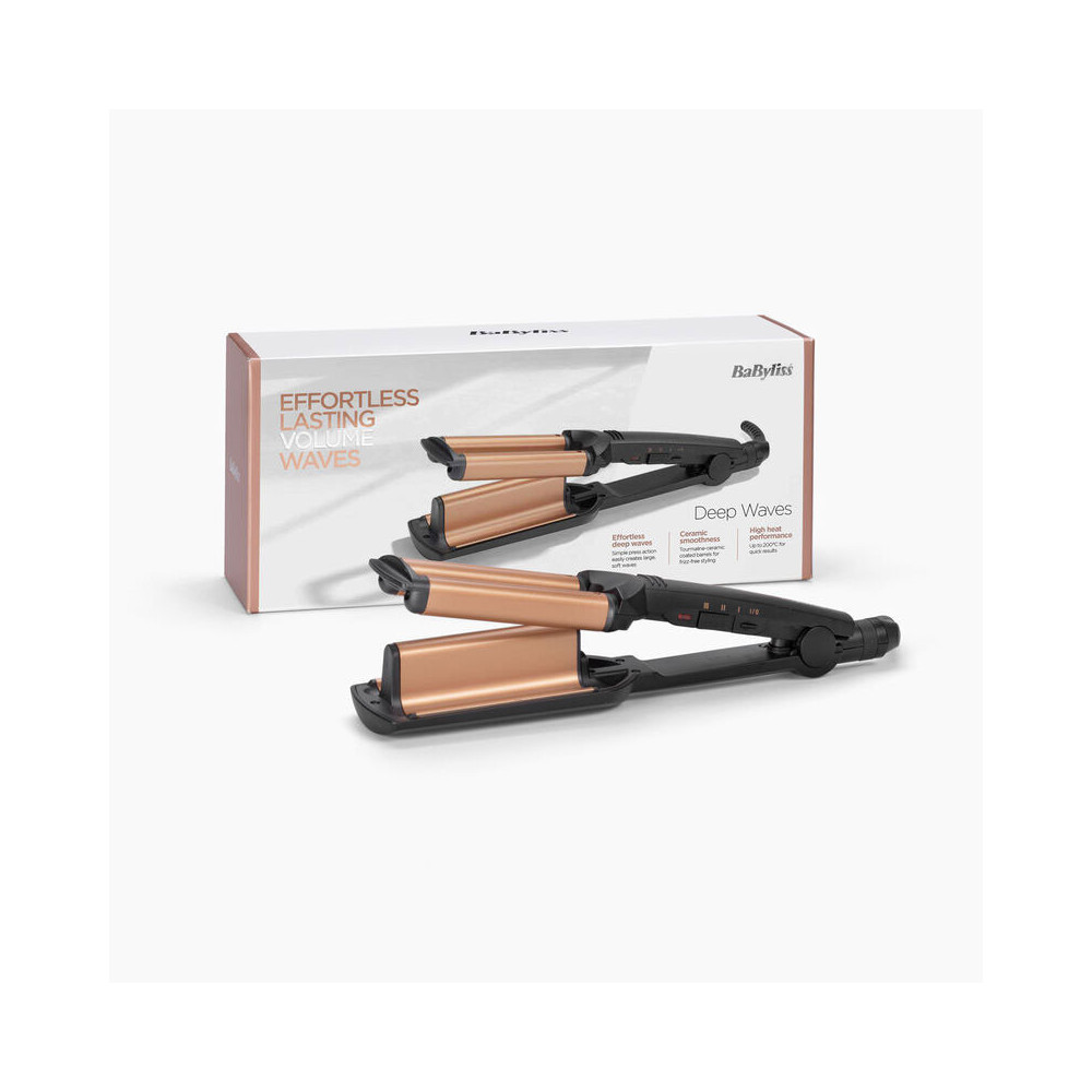 Fer à Boucler BABYLISS DEEP Waves Noir et Gold / W2447E