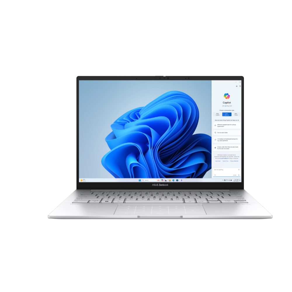 Pc Portable ASUS Zenbook 14 OLED UX3405MA / Ultra 7 155H / 16 Go / 512 Go SSD / Windows 11 / Silver