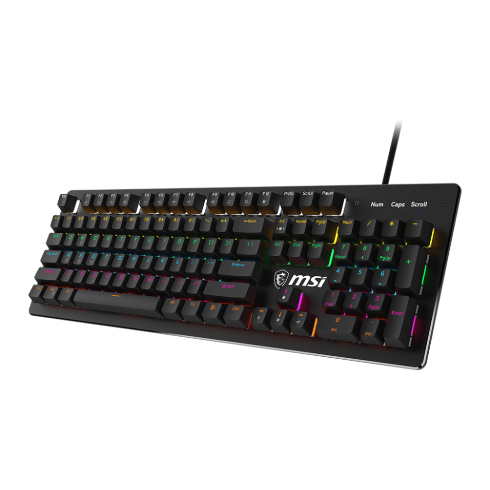 Clavier Gamer mécanique MSI Forge GK300 / 9 Modes RGB / Blue Switch Avec Souris Gaming Filaire CORSAIR HARPOON PRO RGB / Noir