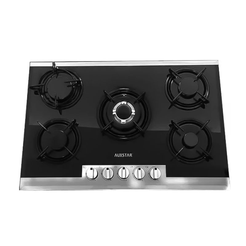 Plaque De Cuisson Encastrable AUXSTAR 5 Feux  / Noir et Silver / AUX-800V