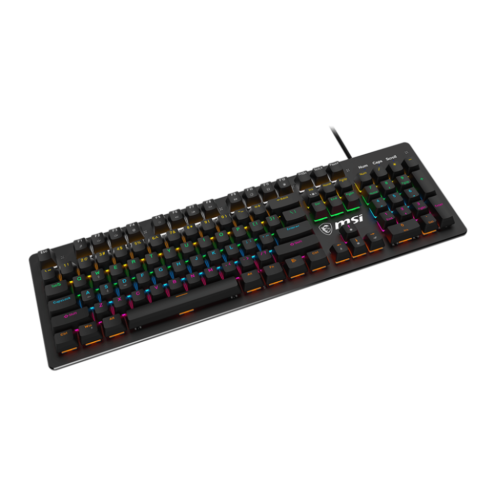 Clavier Gamer mécanique MSI Forge GK300 / 9 Modes RGB / Blue Switch Avec Souris Gaming Logitech G102 Prodigy Noir