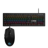 Clavier Gamer mécanique MSI Forge GK300 / 9 Modes RGB / Blue Switch Avec Souris Gaming Logitech G102 Prodigy Noir