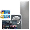 REFRIGERATEUR COMBINE CANDY INOX +Machine à laver CANDY 9KG +TV TCL 50P735 4K