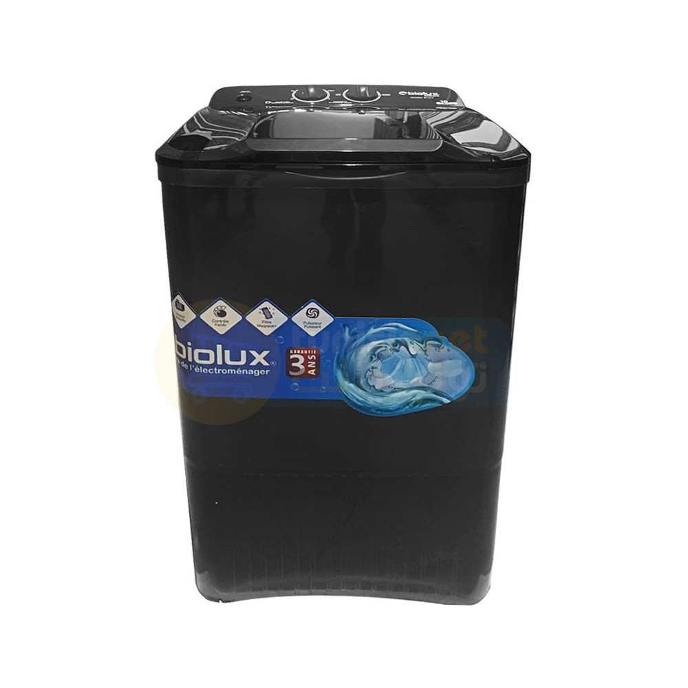 MACHINE À LAVER BIOLUX SEMI AUTOMATIQUE 8KG  / Noir / ST81S
